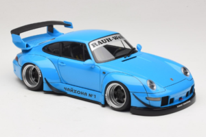Porsche 911 993 RWB Nebeško Modra Gun Grey Wheels AUTOart 1:18 78152 Kompozit – slika 6 od 8