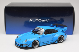 Porsche 911 993 RWB Nebeško Modra Gun Grey Wheels AUTOart 1:18 78152 Kompozit – slika 8 od 8