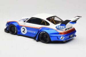Porsche 911 993 RWB X Liberty Walk Bel Z Modro GT Spirit 1:18 GT530 Smola – slika 5 od 8