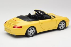Porsche 911 996 Kabriolet Speed Rumena UT Models 1:18 27906 Kovina – slika 3 od 8