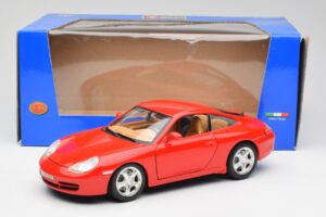 Porsche 911 996 Carrera 4 Rdeč Bburago 1:18 30085 Kovina – slika 8 od 8