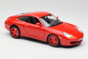 Porsche 911 996 Carrera Rdeč Omejena Izdaja Bburago 1:18 3385-M1 Kovina – slika 6 od 8