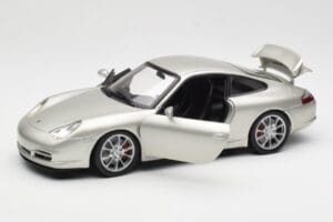 Porsche 911 996 GT3 Srebrn Hot Wheels 1:18 C2590 Kovina – slika 2 od 8