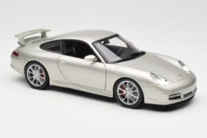 Porsche 911 996 GT3 Srebrn Hot Wheels 1:18 C2590 Kovina – slika 6 od 8