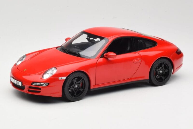 Porsche 911 997 Carrera 4S Rdeč Norev 1:18 187510 Kovina