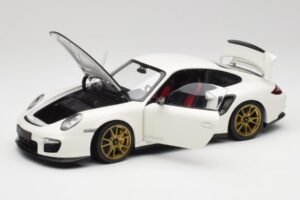 Porsche 911 997 GT2 RS Bel & Zlat Platišča Minichamps 1:18 100069406 Kovina – slika 2 od 8