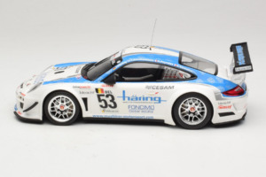Porsche 911 997 GT3 R #53 Muhlner Motorsport P-Y. Vannelet / U. Peyroles Class Winners 24 Hours of Spa 2010 Minichamps 1:18 1 – slika 3 od 6