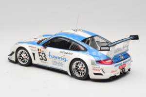 Porsche 911 997 GT3 R #53 Muhlner Motorsport P-Y. Vannelet / U. Peyroles Class Winners 24 Hours of Spa 2010 Minichamps 1:18 1 – slika 5 od 6