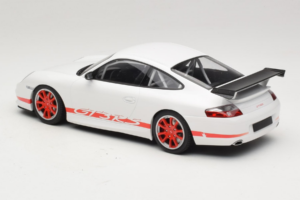 Porsche 911 996 GT3 RS Bela Rdeča Črta Minichamps 1:18 155062020 Kovina – slika 5 od 6