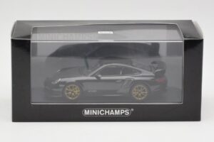 Porsche 911 997.2 GT2 RS Črna z Zlatimi Platišči Minichamps 1:43 400069402 Kovina – slika 4 od 4