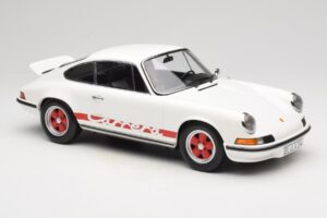 Porsche 911 Carrera RS 2.7 Grand Prix White With Red Norev 1:12 127514 Kovina – slika 4 od 6