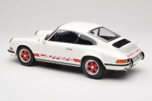 Porsche 911 Carrera RS 2.7 Grand Prix White With Red Norev 1:12 127514 Kovina – slika 5 od 6