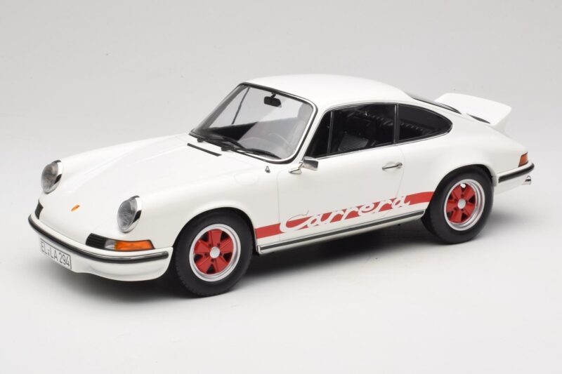 Porsche 911 Carrera RS 2.7 Grand Prix White With Red Norev 1:12 127514 Kovina