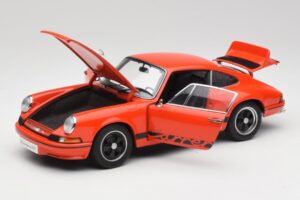 Porsche 911 Carrera RS 2.7 Oranžna & Črne Črte AUTOart 1:18 78054 Kovina – slika 2 od 8