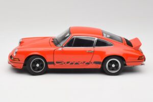 Porsche 911 Carrera RS 2.7 Oranžna & Črne Črte AUTOart 1:18 78054 Kovina – slika 4 od 8