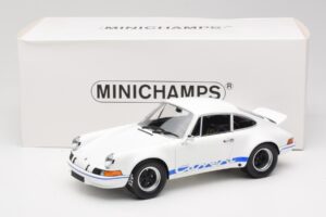 Porsche 911 Carrera RSR Group 4 GT Bela & Modra 1973 Minichamps 1:18 107065020 Kovina – slika 6 od 6