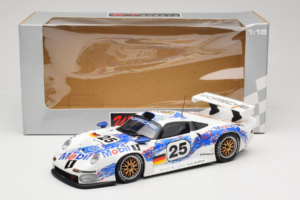 Porsche 911 GT1 #25 H. Stuck / T. Boutsen / B. Wollek 24 Hours of Le Mans 1996 UT Models 1:18 180966625 Kovina – slika 8 od 8