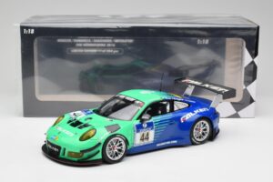 Porsche 911 GT3 R #44 Falken Motorsport W. Henzler / P. Dumbreck NBR 2016 Minichamps 1:18 155166044 Kovina – slika 6 od 6