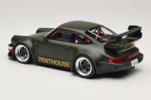 Porsche 911 RWB Penthouse Kaki Green GT Spirit 1:18 GT559 Smola – slika 5 od 6