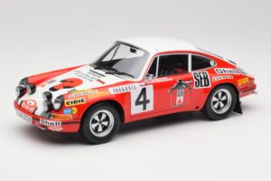 Porsche 911 S #4 G. Larrousse / M. Perramond 2nd Place Rally Monte Carlo 1972 Minichamps 1:18 107726804 Smola