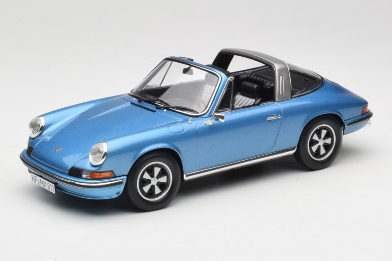 Porsche 911 S Targa Blue Metallic Norev 1:18 187646 Kovina