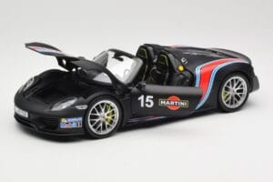 Porsche 918 Spyder Weissach Package Matt Black With Martini Stripes Minichamps 1:18 110062445 Kovina – slika 2 od 8