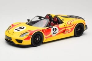 Porsche 918 Spyder Weissach Package Rumen S Črtami Minichamps 1:18 110062446 Kovina