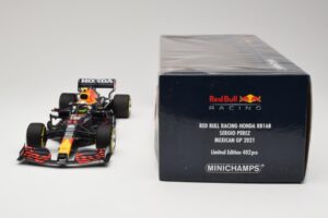 Red Bull Racing Honda RB16B #11 S. Perez Mexican GP 2021 Minichamps 1:18 110211911 Kovina – slika 6 od 6