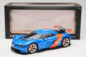 Alpine A110-50 Moder & Oranžna Norev 1:18 185147 Kovina – slika 6 od 6