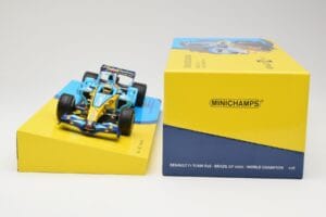Renault R26 #1 F. Alonso F1 World Champion Brazilian GP 2006 Minichamps 1:18 147061801 Kovina – slika 6 od 6