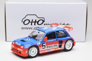 Renault R5 Maxi Turbo #5 Philips J-L. Busquet Superproduction 1987 Otto 1:18 OT1094 Smola – slika 6 od 6