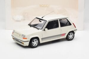Renault Super 5 GT Turbo Phase 2 Biserna Bela Norev 1:18 185206 Kovina – slika 8 od 8