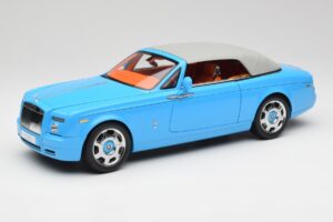 Rolls-Royce Phantom Drophead Coupe Powder Modra Kyosho 1:18 08871BL Kovina – slika 4 od 10