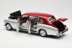 Rolls-Royce Phantom VI Srebrna Rdeča Kyosho 1:18 08905SR Kovina – slika 5 od 8