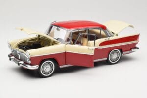 Simca Chambord Rdeč & Slonokoščena Norev 1:18 185721 Kovina – slika 2 od 8