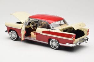 Simca Chambord Rdeč & Slonokoščena Norev 1:18 185721 Kovina – slika 5 od 8