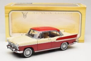 Simca Chambord Rdeč & Slonokoščena Norev 1:18 185721 Kovina – slika 8 od 8