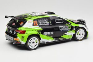 Skoda Fabia Rally2 #23 O. Solberg / E. Edmondson Rally Monte Carlo 2023 IXO 1:18 18RMC155A Kovina – slika 2 od 6