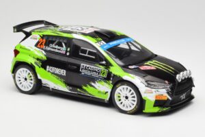 Skoda Fabia Rally2 #23 O. Solberg / E. Edmondson Rally Monte Carlo 2023 IXO 1:18 18RMC155A Kovina – slika 4 od 6