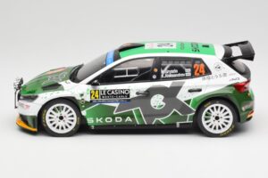 Skoda Fabia Rally2 #24 N. Gryazin / K. Aleksandrov Rally Monte Carlo 2023 IXO 1:18 18RMC155B Kovina – slika 3 od 6