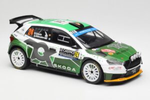 Skoda Fabia Rally2 #24 N. Gryazin / K. Aleksandrov Rally Monte Carlo 2023 IXO 1:18 18RMC155B Kovina – slika 4 od 6