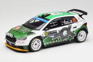 Skoda Fabia Rally2 #24 N. Gryazin / K. Aleksandrov Rally Monte Carlo 2023 IXO 1:18 18RMC155B Kovina