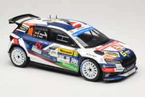 Skoda Fabia Rally2 #10 S. Wagner / G. Winter Barum Czech Rally Zlín 2024 IXO 1:18 18RMC221 Kovina – slika 4 od 6