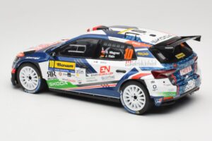 Skoda Fabia Rally2 #10 S. Wagner / G. Winter Barum Czech Rally Zlín 2024 IXO 1:18 18RMC221 Kovina – slika 5 od 6