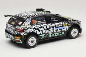 Skoda Fabia Rally2 #20 O. Solberg / E. Edmund Safari Rally Kenya 2024 IXO 1:18 18RMC222 Kovina – slika 2 od 6