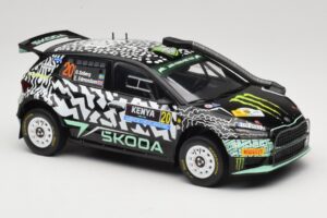 Skoda Fabia Rally2 #20 O. Solberg / E. Edmund Safari Rally Kenya 2024 IXO 1:18 18RMC222 Kovina – slika 4 od 6