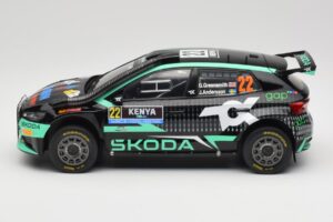 Skoda Fabia Rally2 #22 Toksport G. Greensmith / J. Andersson Safari Rally Kenya 2024 IXO 1:18 18RMC209 Kovina – slika 3 od 6