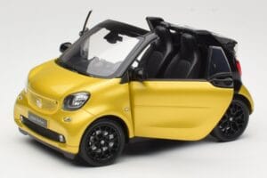 Smart Fortwo 453 Kabriolet Črn In Rumen Norev 1:18 B66960289 Kovina – slika 2 od 8