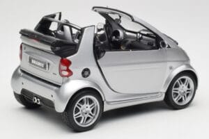 Smart Fortwo W450 Brabus Cabrio Srebrn Prodajalčeva Izdaja Kyosho 1:18 0017769V001C05Q00 Kovina – slika 3 od 8