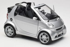 Smart Fortwo W450 Brabus Cabrio Srebrn Prodajalčeva Izdaja Kyosho 1:18 0017769V001C05Q00 Kovina – slika 6 od 8